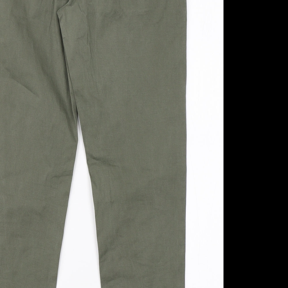 Atmosphere Womens Green  Cotton Capri Trousers Size 14 L26 in Regular