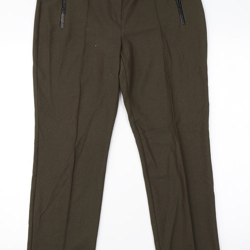 NEXT Womens Green  Viscose Dress Pants Trousers Size 34 in L25 in Regular