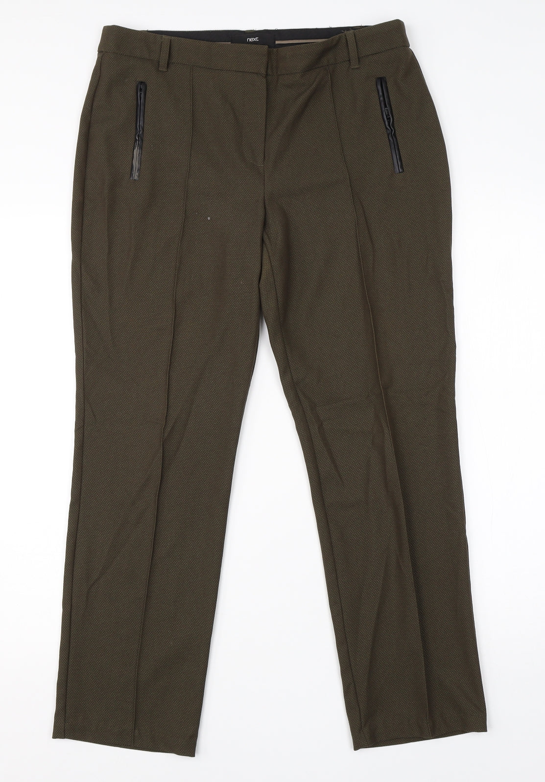 NEXT Womens Green  Viscose Dress Pants Trousers Size 34 in L25 in Regular