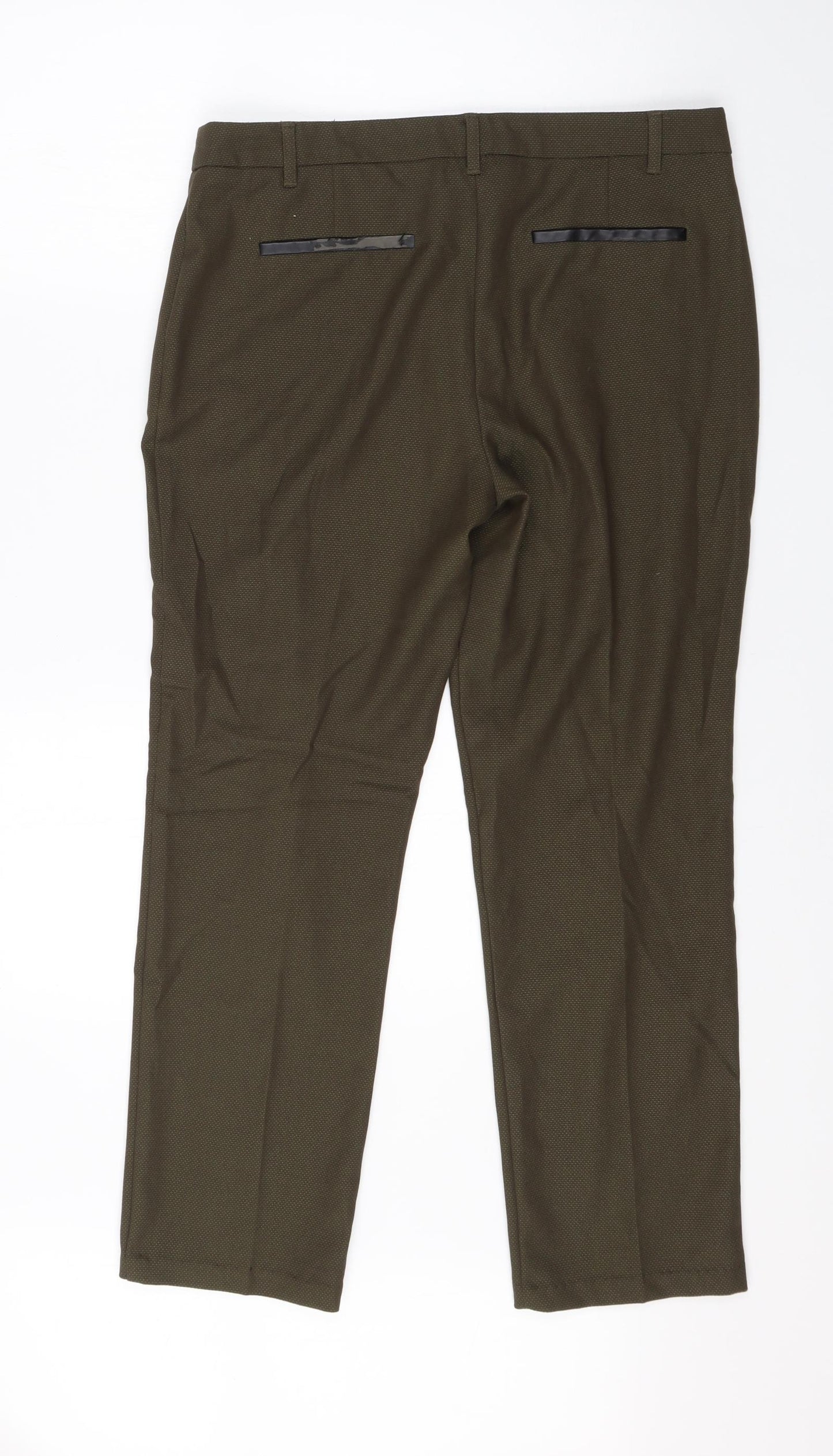 NEXT Womens Green  Viscose Dress Pants Trousers Size 34 in L25 in Regular