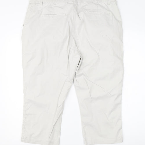 BM Womens Ivory  Cotton Dress Pants Trousers Size 18 L20 in Regular