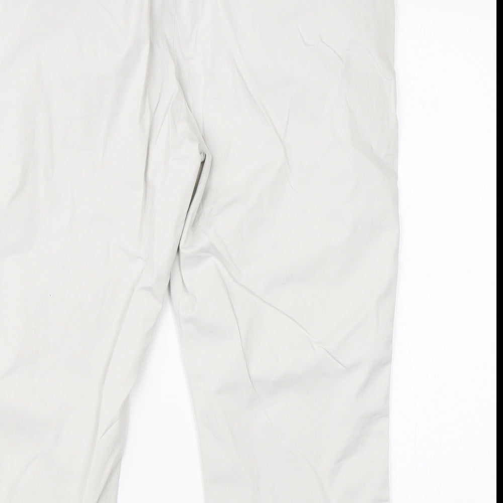 BM Womens Ivory  Cotton Dress Pants Trousers Size 18 L20 in Regular