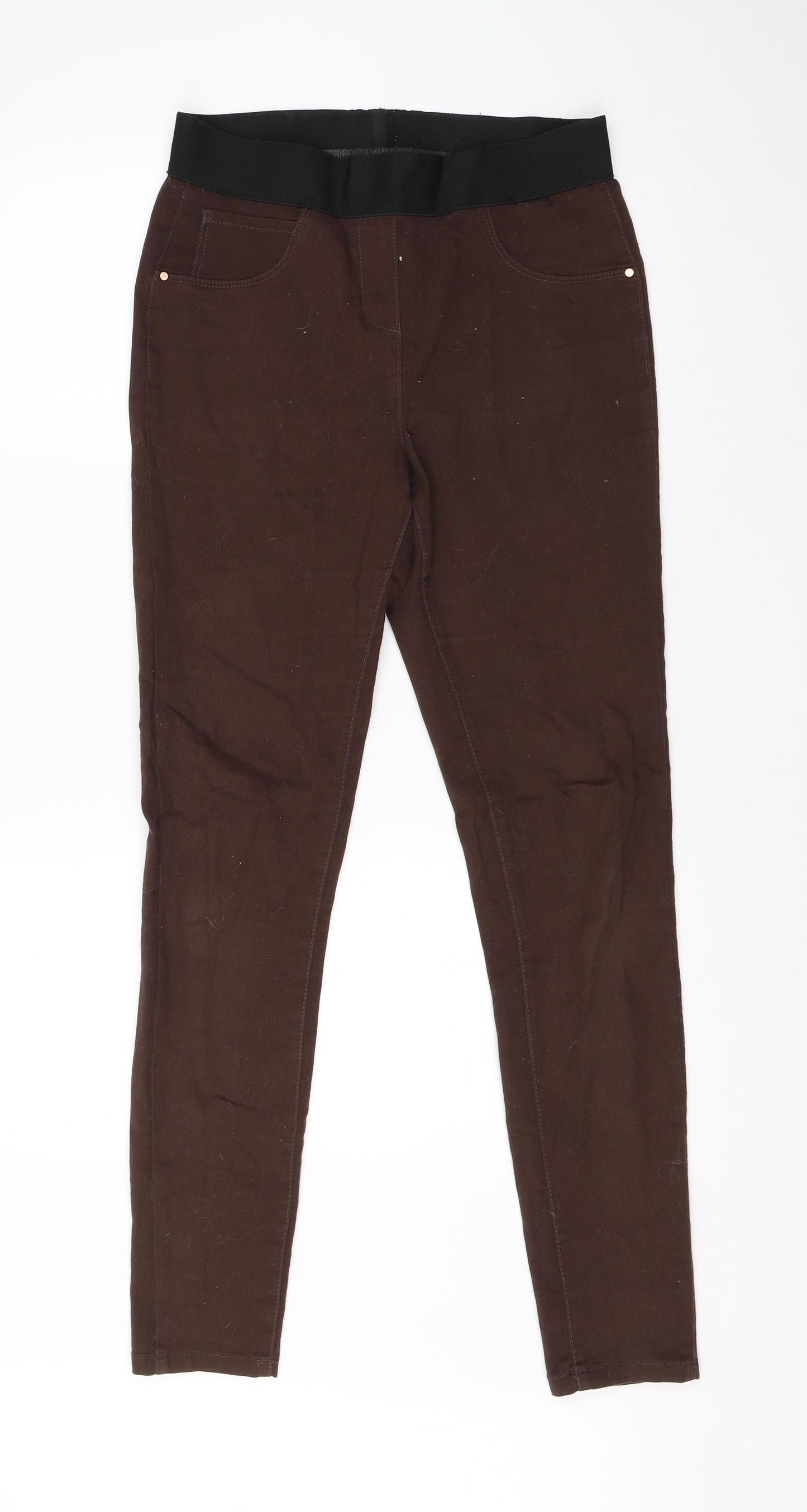 George Womens Brown  Cotton Jegging Jeans Size 10 L28 in Regular