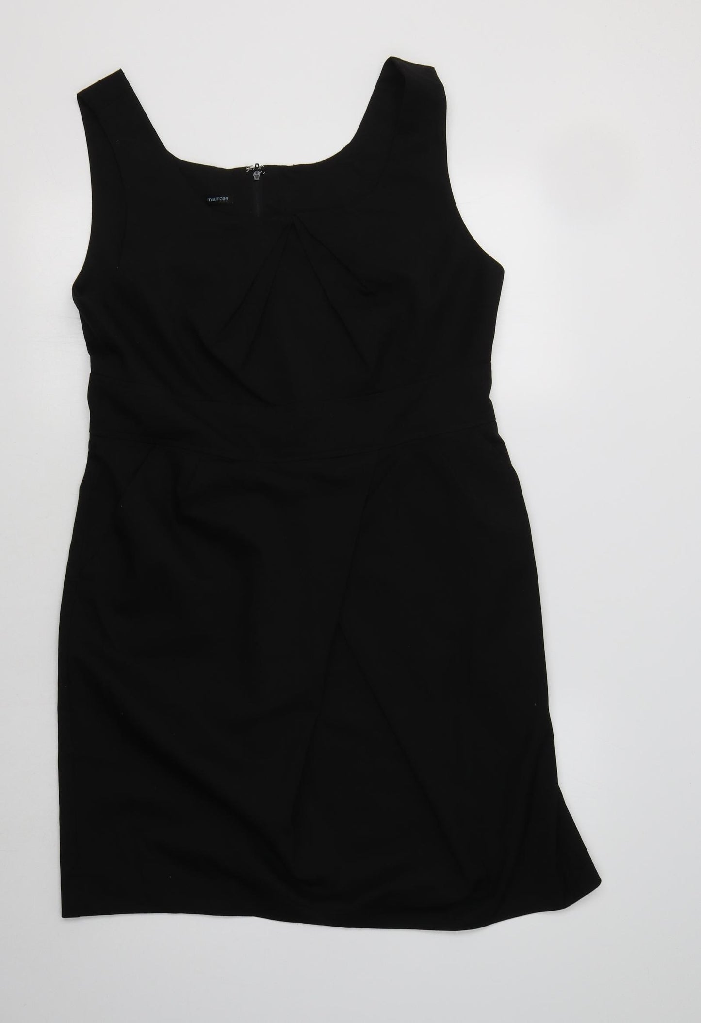 Maurices Womens Black  Polyester Pinafore/Dungaree Dress  Size L  Round Neck