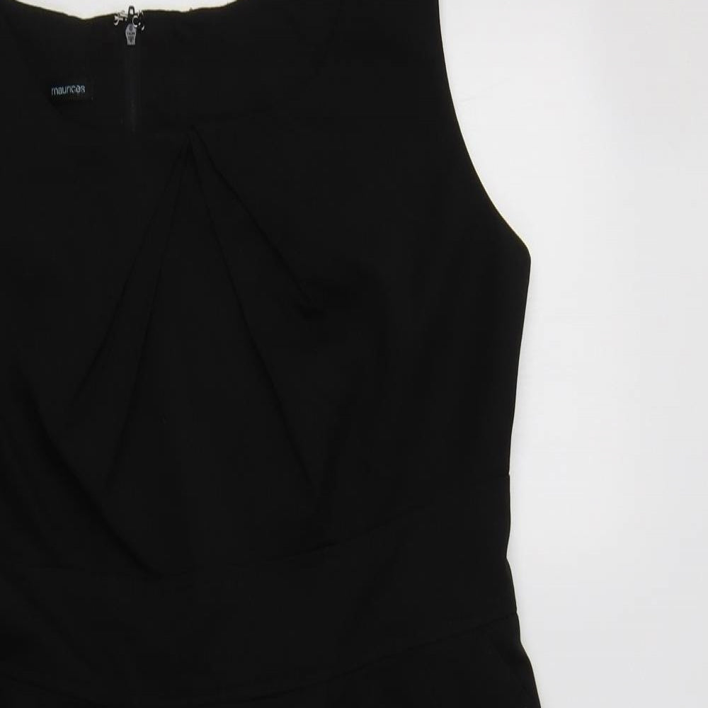 Maurices Womens Black  Polyester Pinafore/Dungaree Dress  Size L  Round Neck