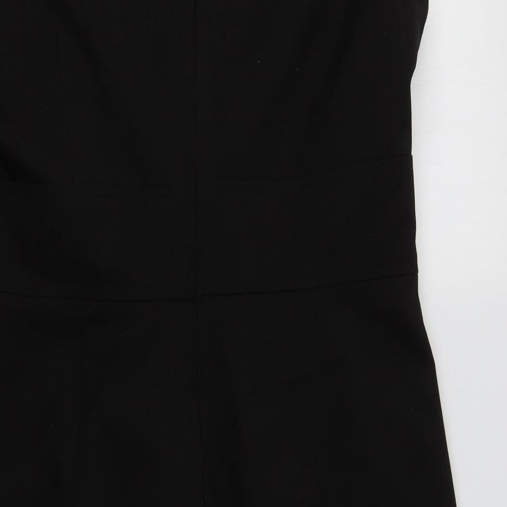 Maurices Womens Black  Polyester Pinafore/Dungaree Dress  Size L  Round Neck