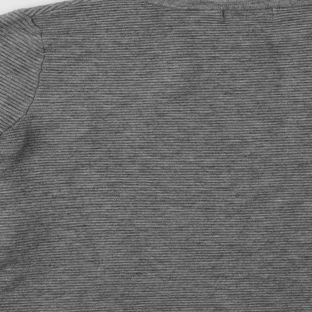 Papaya Womens Grey Crew Neck  Viscose Pullover Jumper Size 12