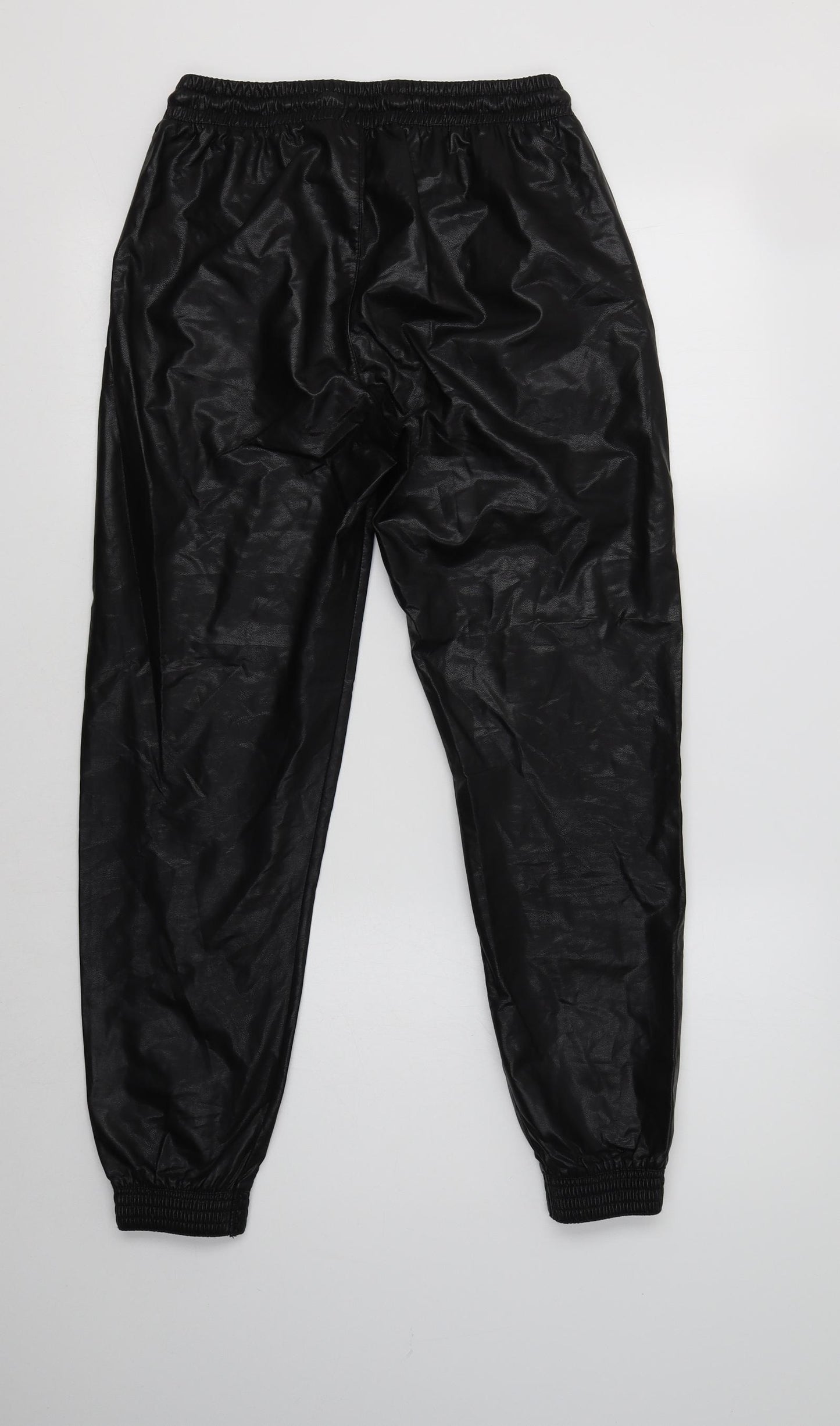 Zara Womens Black  Polyurethane Trousers  Size XS L28 in Regular