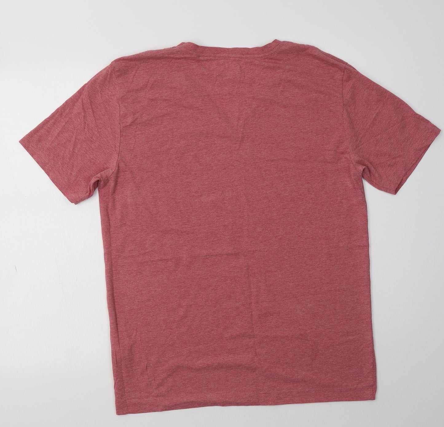 NEXT Mens Pink  Cotton  T-Shirt Size M V-Neck