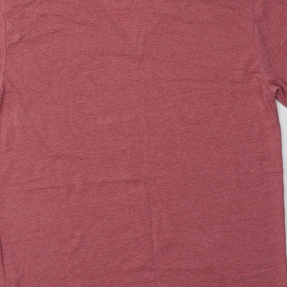 NEXT Mens Pink  Cotton  T-Shirt Size M V-Neck