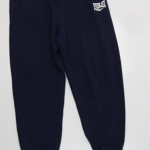 Everlast Womens Blue  Cotton Jogger Trousers Size M L27 in Regular