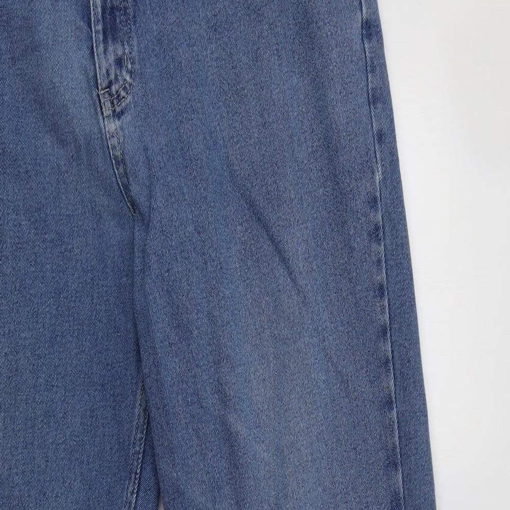 Preworn Mens Blue  Cotton Straight Jeans Size 36 L29 in Regular