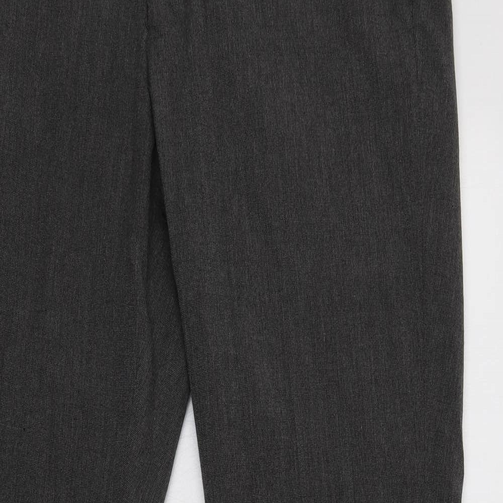 The Savile Row Mens Grey  Polyester Dress Pants Trousers Size 34 L31 in Regular