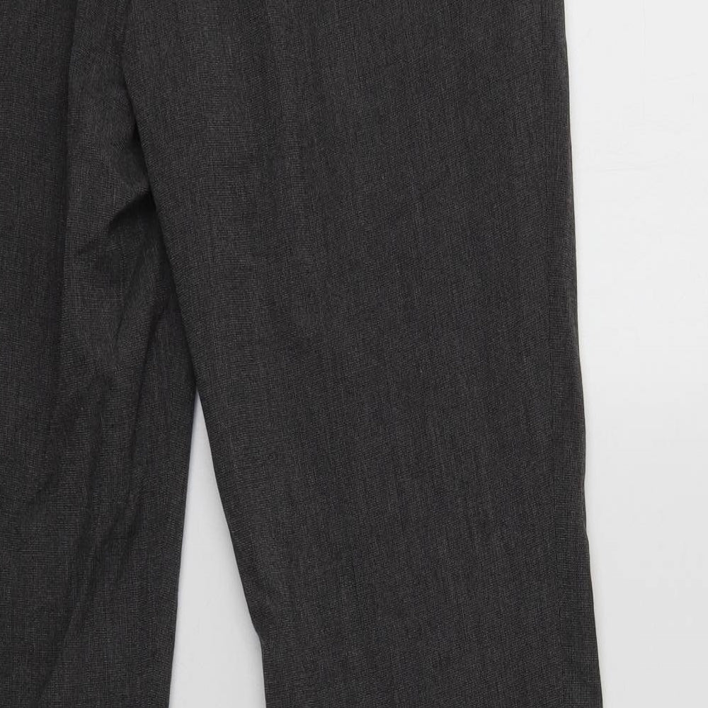 The Savile Row Mens Grey  Polyester Dress Pants Trousers Size 34 L31 in Regular