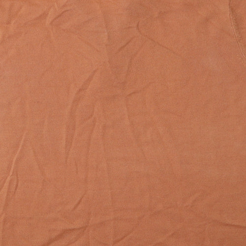 Kaleidscope Womens Orange Collared  Acrylic Pullover Jumper Size 20