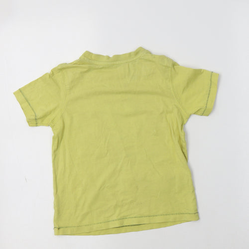 Geoege Boys Yellow  Cotton Basic Polo Size 4-5 Years Crew Neck  - Jungle Club