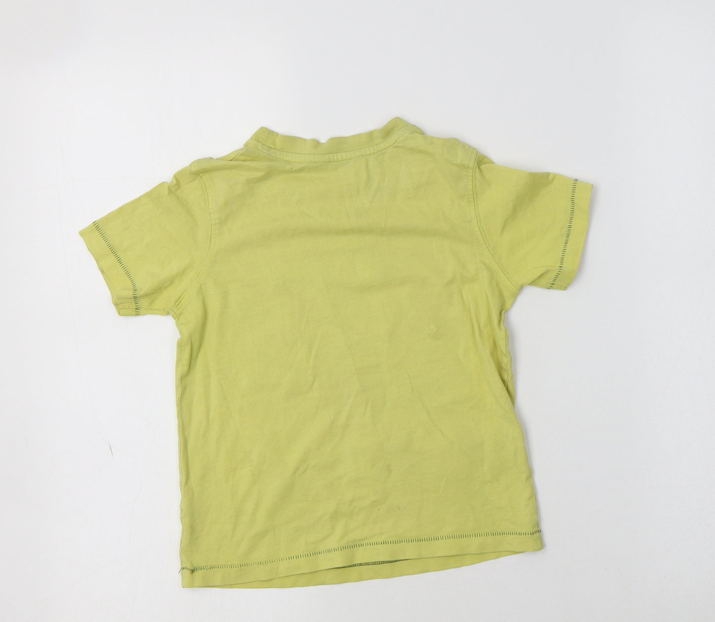 Geoege Boys Yellow  Cotton Basic Polo Size 4-5 Years Crew Neck  - Jungle Club