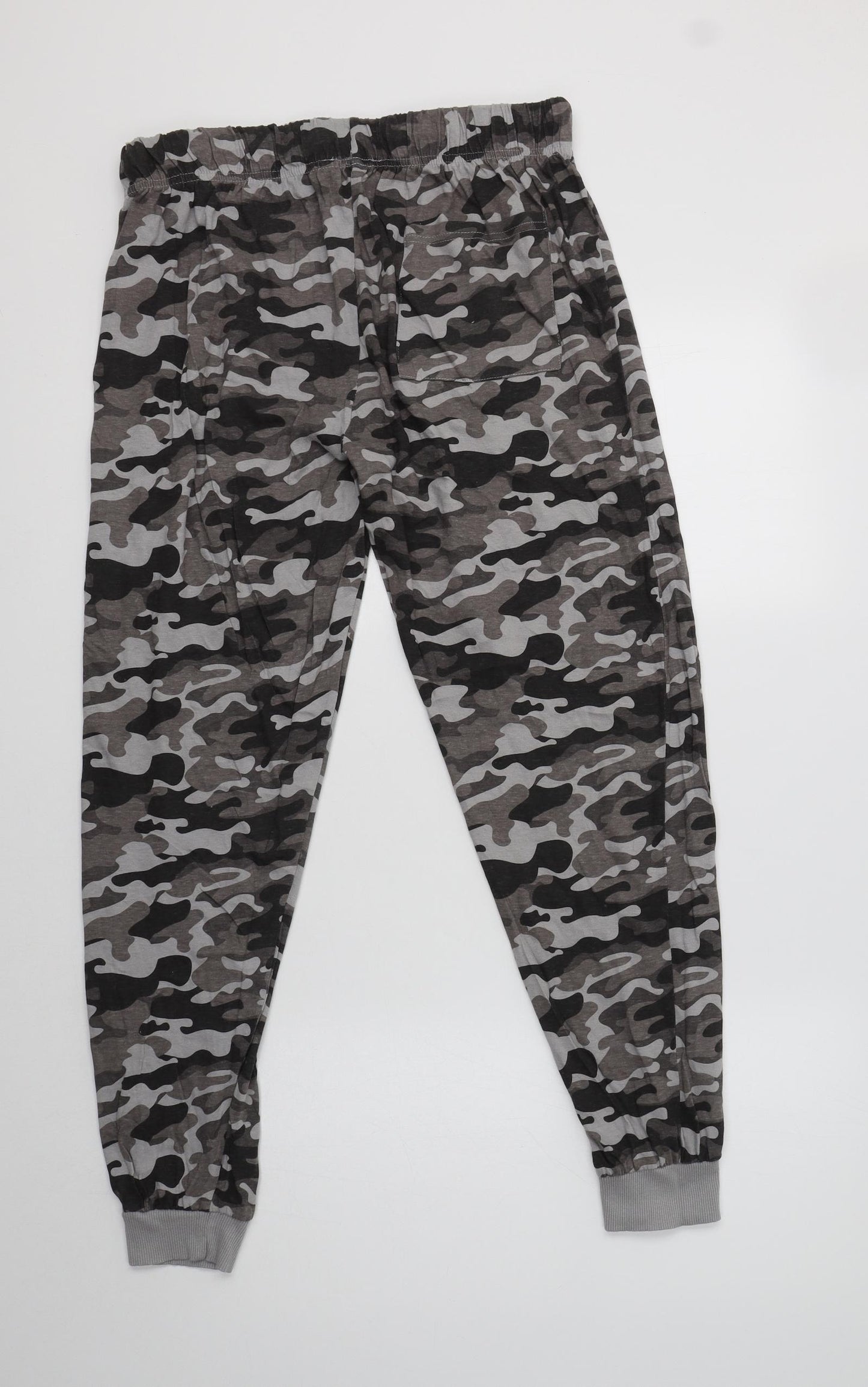 Pep & Co Womens Grey Camouflage Cotton  Pyjama Pants Size M