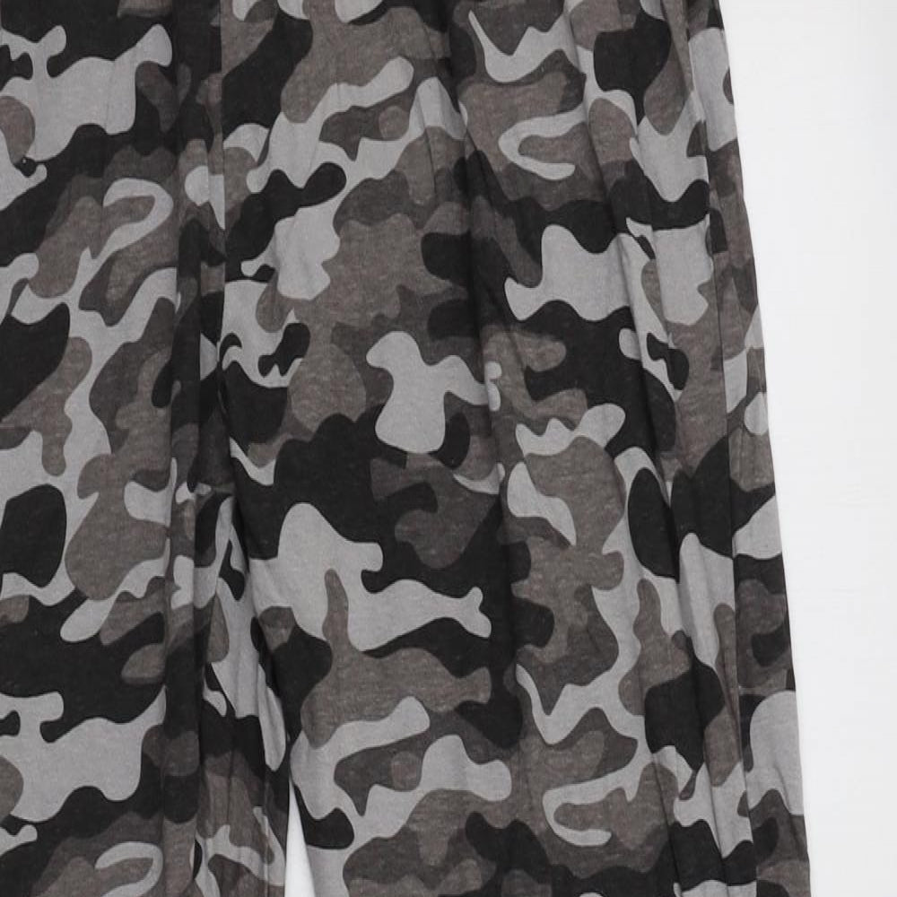 Pep & Co Womens Grey Camouflage Cotton  Pyjama Pants Size M