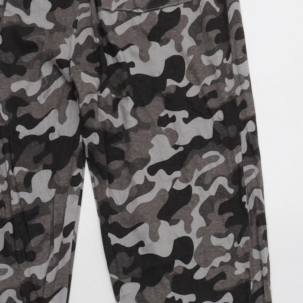 Pep & Co Womens Grey Camouflage Cotton  Pyjama Pants Size M