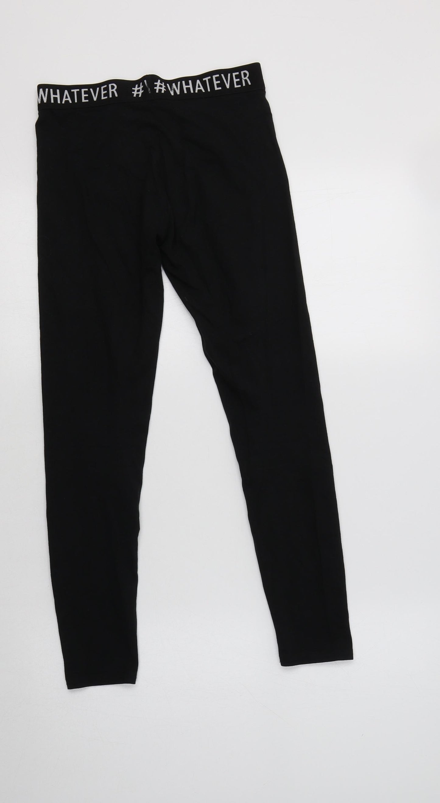 Primark Girls Black  Cotton Jegging Trousers Size 10-11 Years  Regular