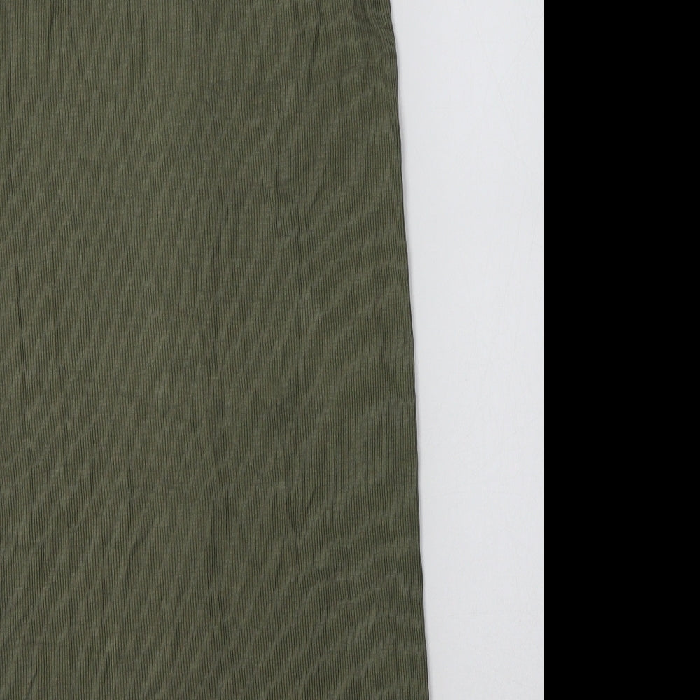 Primark Girls Green  Viscose Tank Dress  Size 10-11 Years  Round Neck