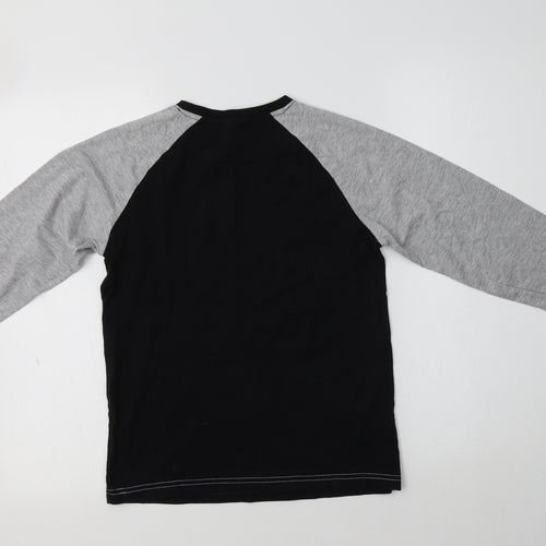 NEXT Boys Grey Colourblock Cotton Basic T-Shirt Size 9 Years Crew Neck  - Newcastle United