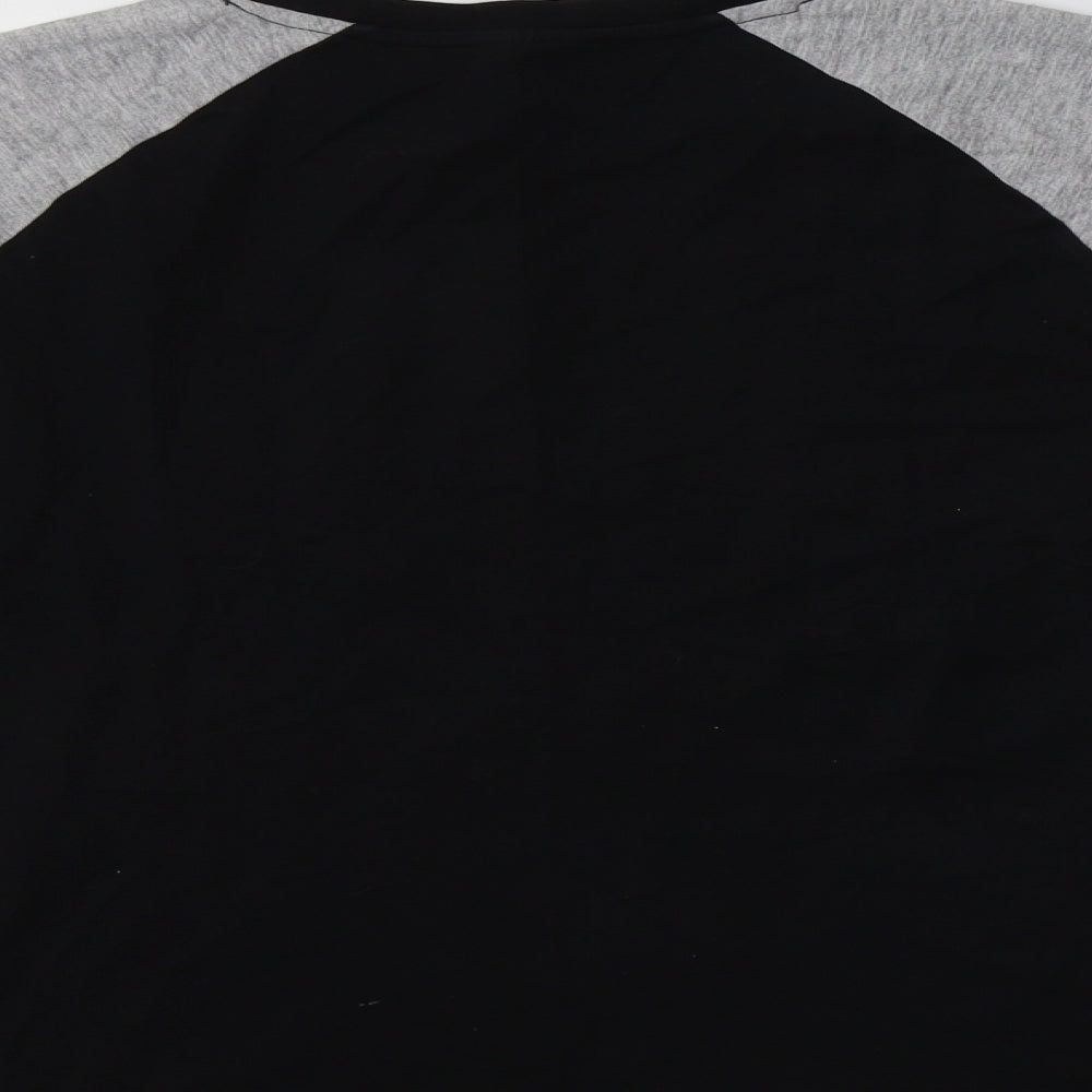 NEXT Boys Grey Colourblock Cotton Basic T-Shirt Size 9 Years Crew Neck  - Newcastle United