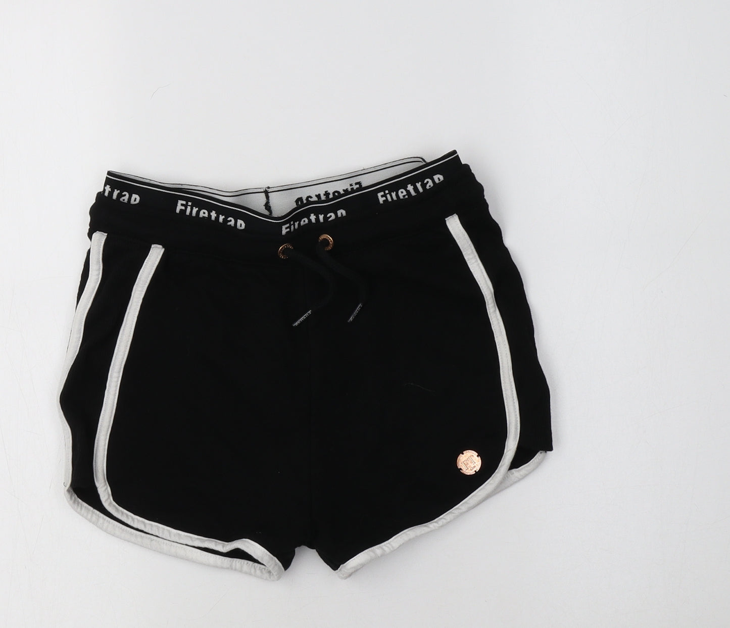 Firetrap Girls Black  Cotton Sweat Shorts Size 11-12 Years  Regular