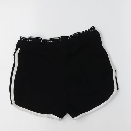 Firetrap Girls Black  Cotton Sweat Shorts Size 11-12 Years  Regular