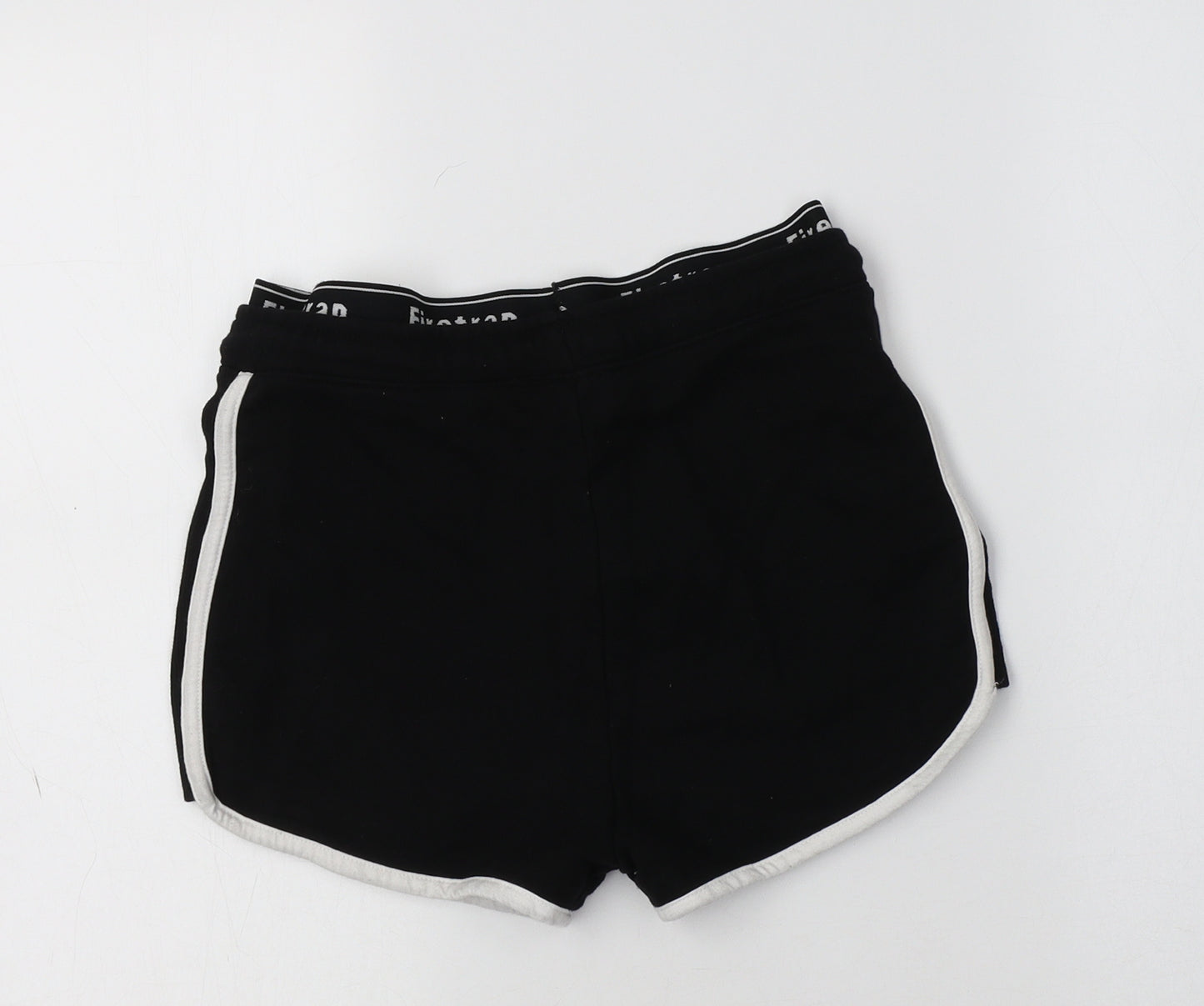 Firetrap Girls Black  Cotton Sweat Shorts Size 11-12 Years  Regular