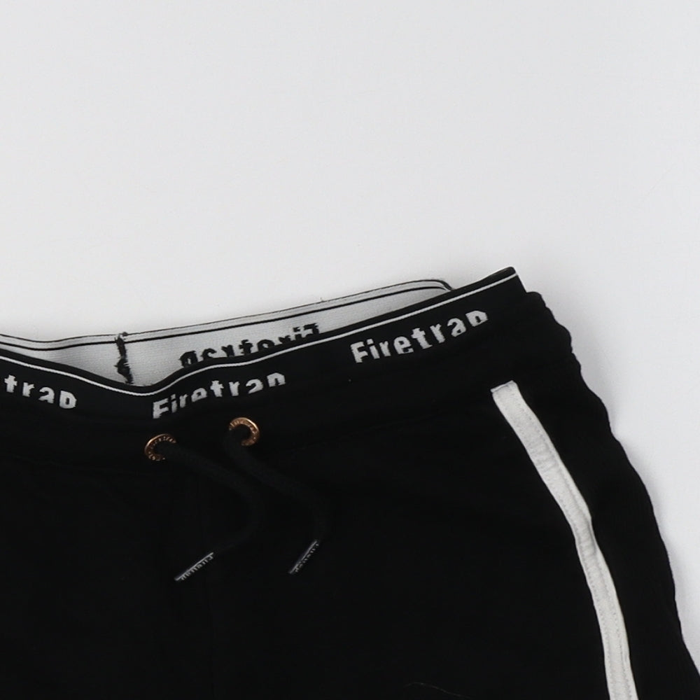 Firetrap Girls Black  Cotton Sweat Shorts Size 11-12 Years  Regular