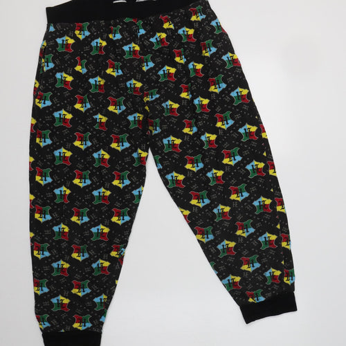 Preworn Womens Black Geometric Cotton  Pyjama Pants Size L   - Harry Potter