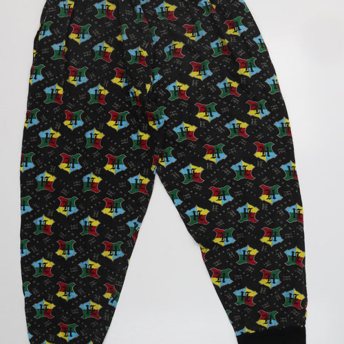 Preworn Womens Black Geometric Cotton  Pyjama Pants Size L   - Harry Potter