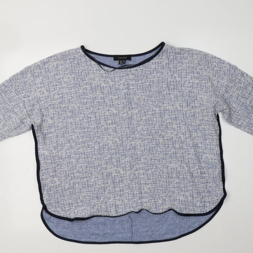 Peimark Womens Blue Crew Neck  Polyester Pullover Jumper Size 18