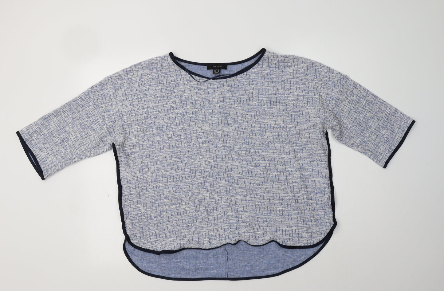 Peimark Womens Blue Crew Neck  Polyester Pullover Jumper Size 18