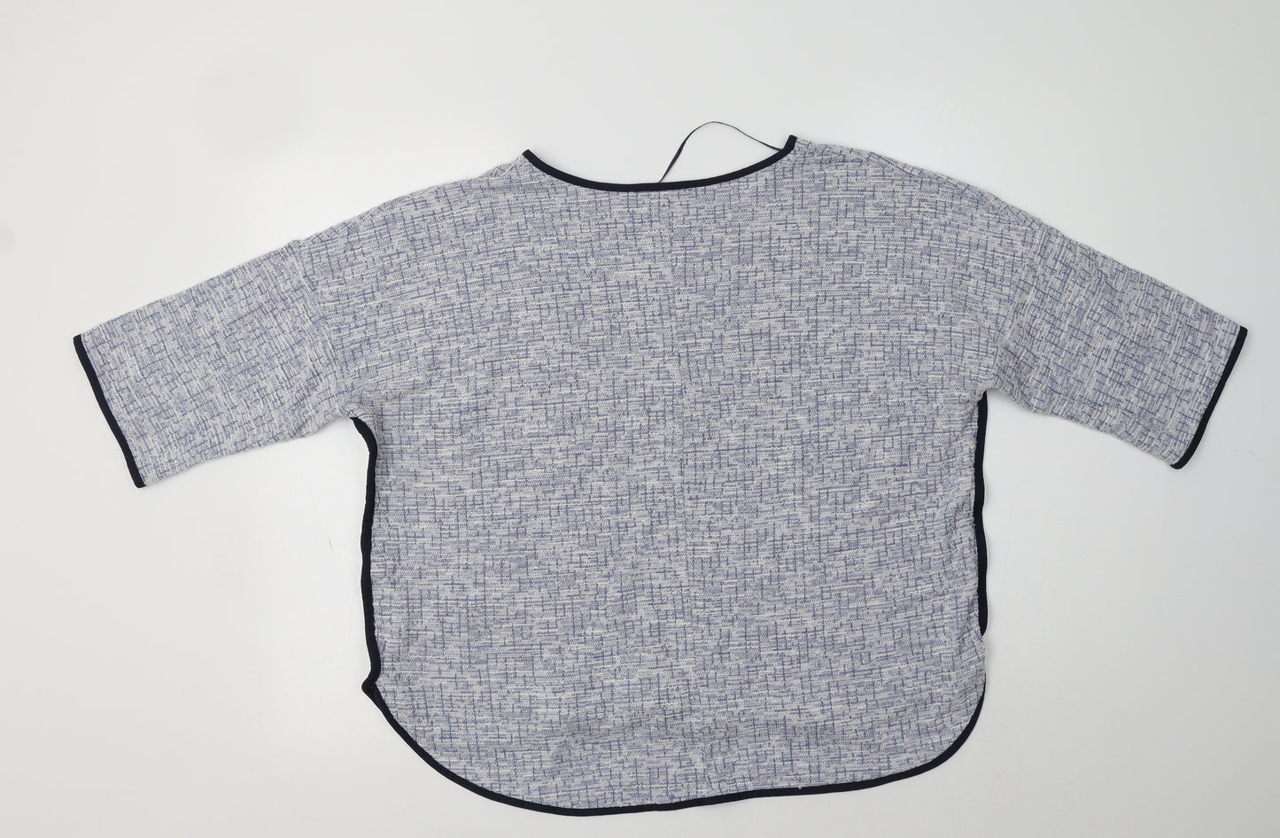 Peimark Womens Blue Crew Neck  Polyester Pullover Jumper Size 18