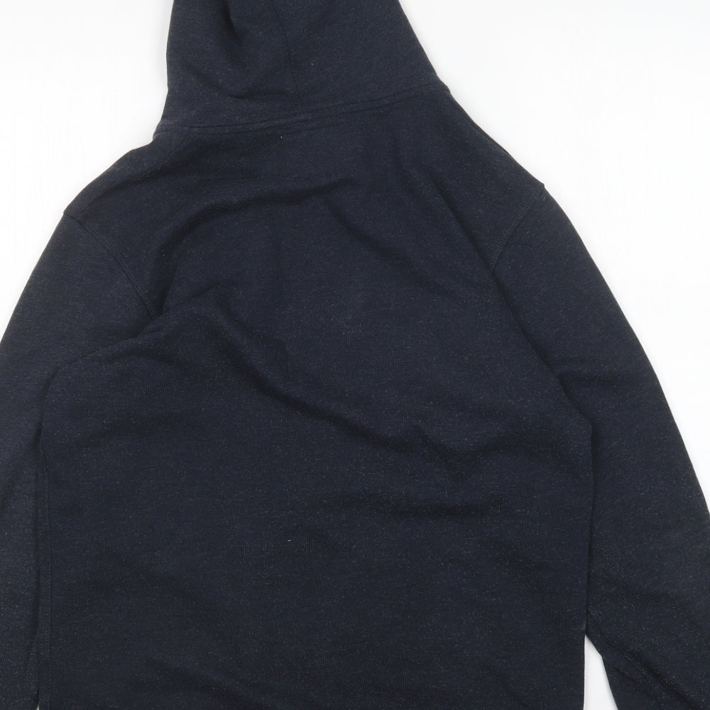JACK & JONES Mens Blue  Cotton Full Zip Hoodie Size M