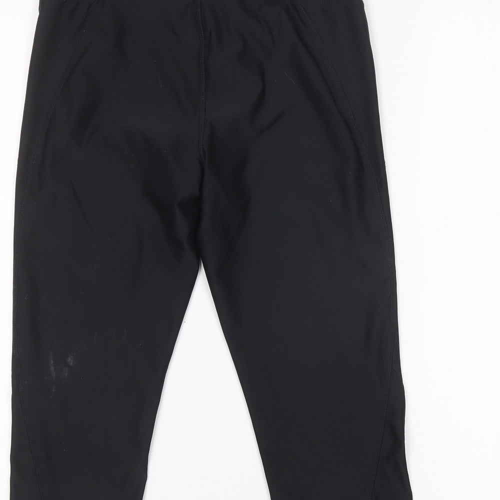 Athletic Works Womens Black   Compression Shorts Size S L17 in Regular