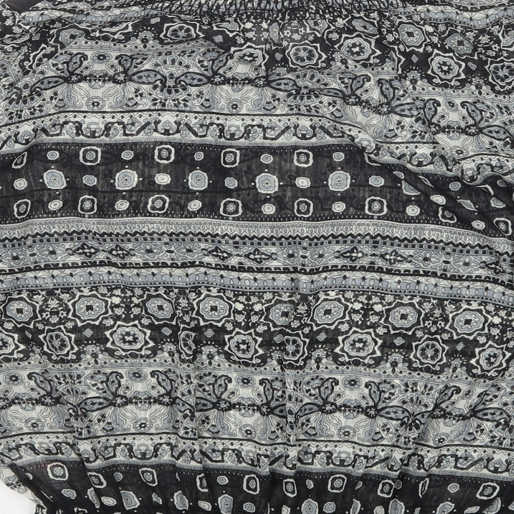 New Look Womens Multicoloured Paisley Polyester Basic Blouse Size 16 V-Neck