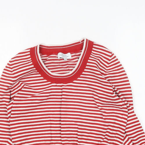 Debenhams Womens Multicoloured Round Neck Striped Cotton Pullover Jumper Size 14