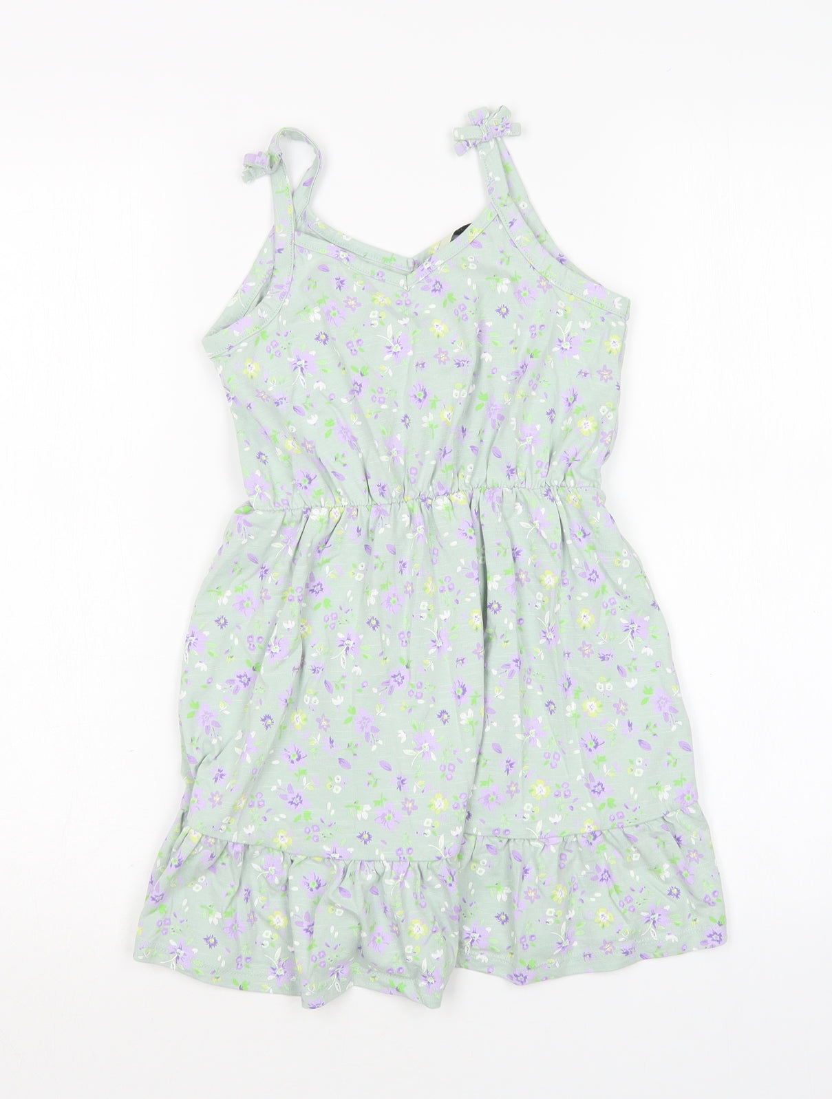 George Girls Multicoloured Floral Cotton Tank Dress  Size 8-9 Years  V-Neck