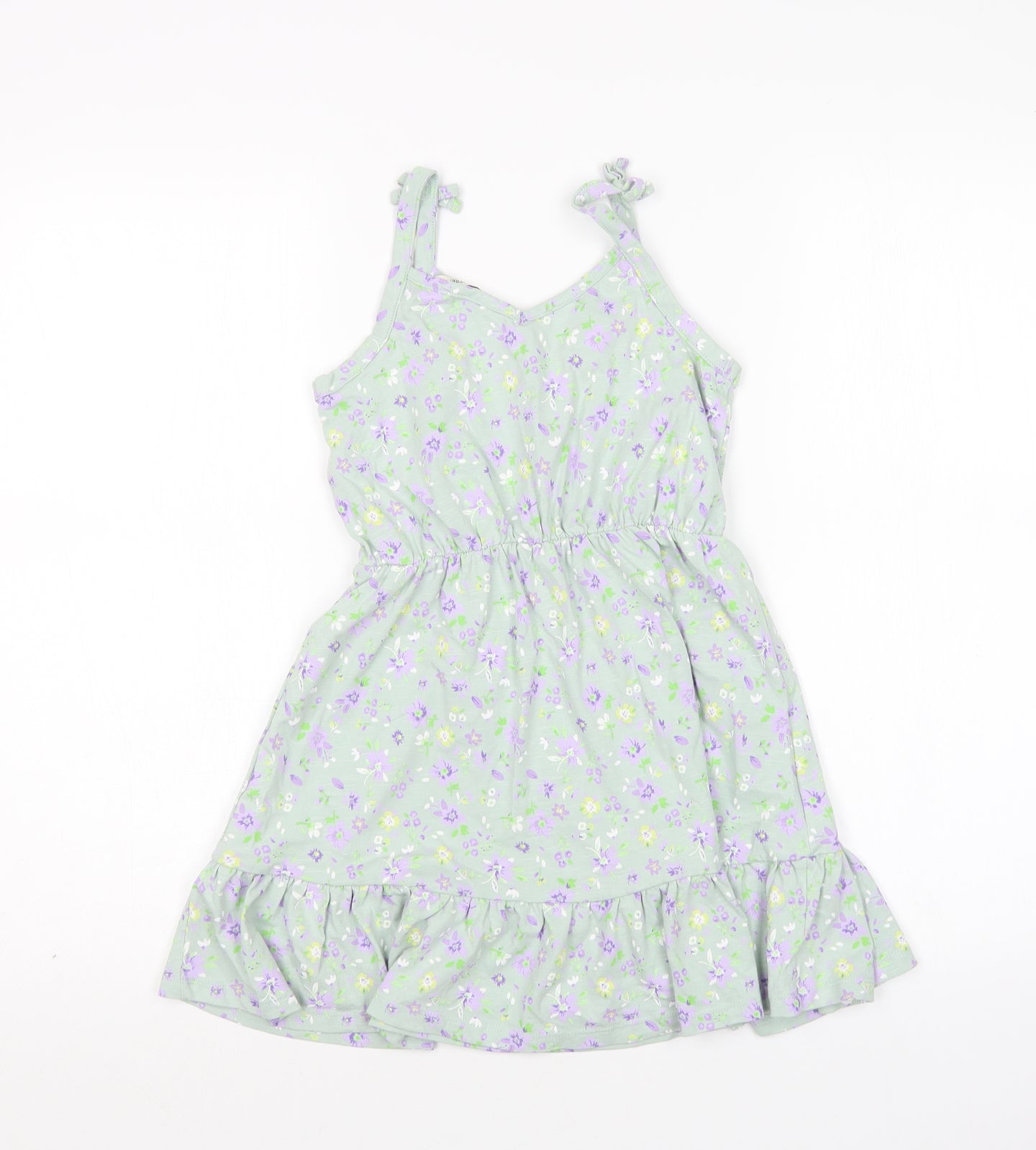 George Girls Multicoloured Floral Cotton Tank Dress  Size 8-9 Years  V-Neck