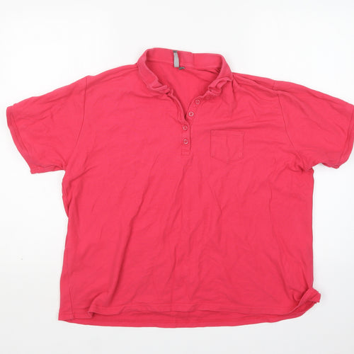 Originals Womens Pink  Cotton Basic Polo Size 20 Collared
