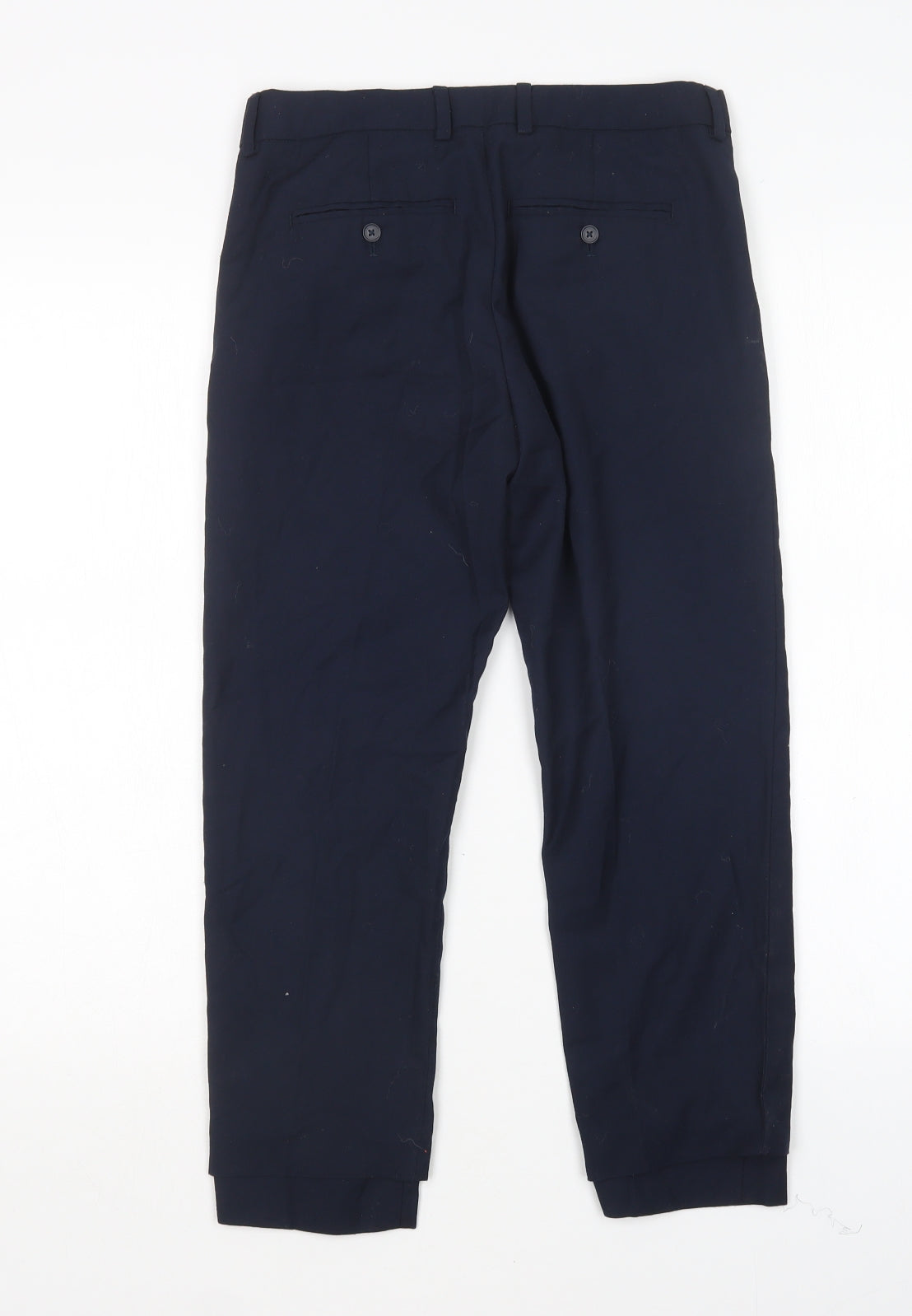 H&M Boys Blue  Cotton Dress Pants Trousers Size 12 Years  Regular