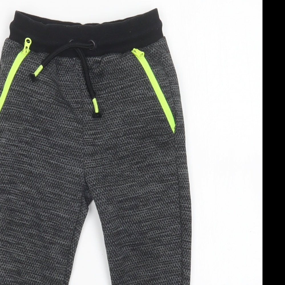 F&F Boys Grey  Polyester Sweatpants Trousers Size 2-3 Years  Regular
