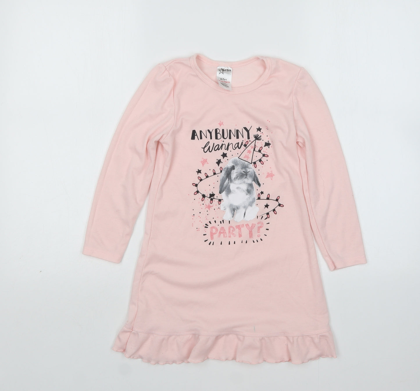 Peacocks Girls Pink  Polyester  Dress Size 6-7 Years
