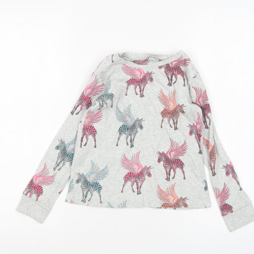 NEXT Girls Multicoloured Animal Print Cotton Top Pyjama Top Size 9 Years