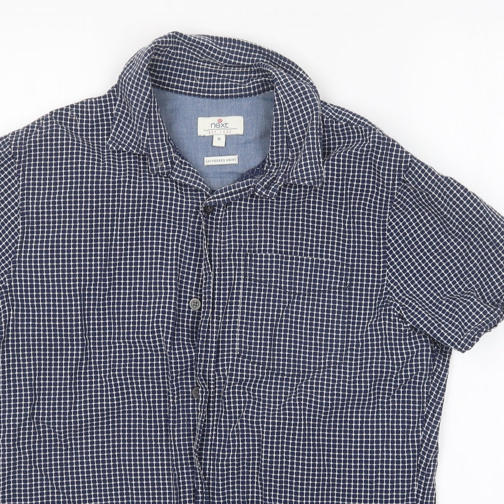 NEXT Mens Multicoloured Check Cotton  Button-Up Size M Collared