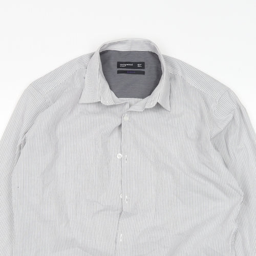Cedar Wood State Mens Multicoloured Striped Cotton  Dress Shirt Size 15.5 Collared